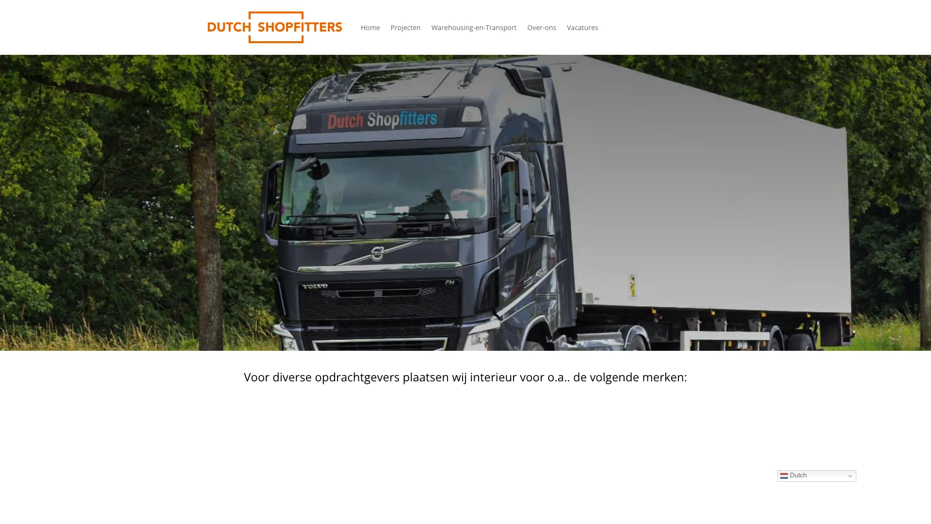 Bedrijfswebsite voor internationale interieurmontage